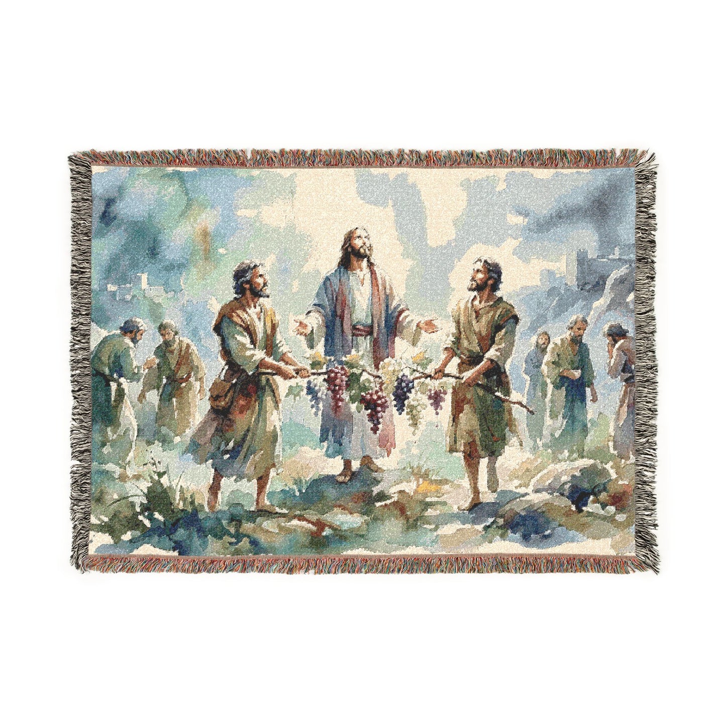 “Promised Land - The Spies Return from Canaan” - Woven Blanket
