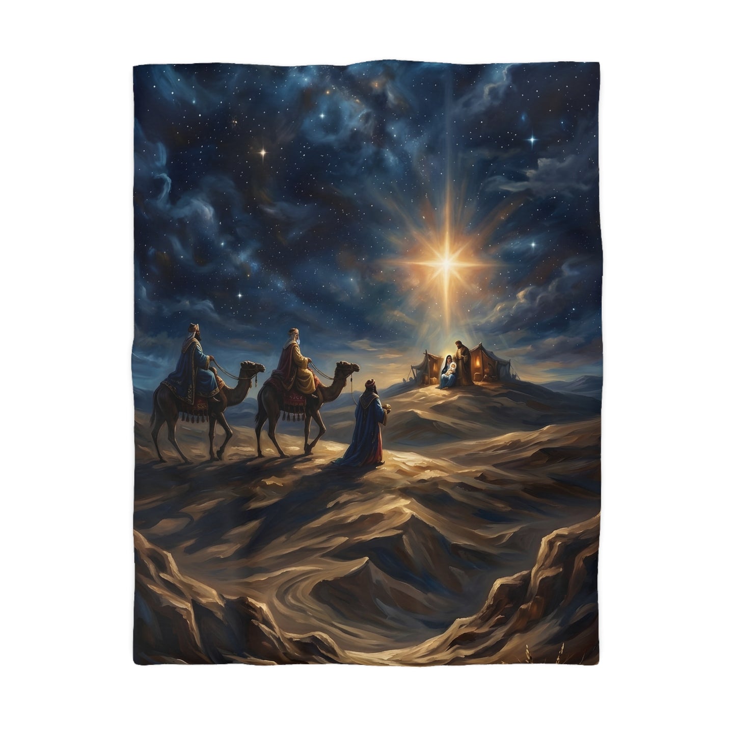 “Journey to the King - Wise Men Seek the Christ Child” - Duvet Cover