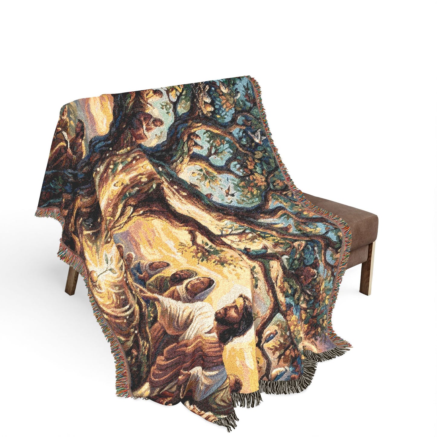 “Mighty Tree - The Kingdom Grows from a Mustard Seed” - Woven Blanket