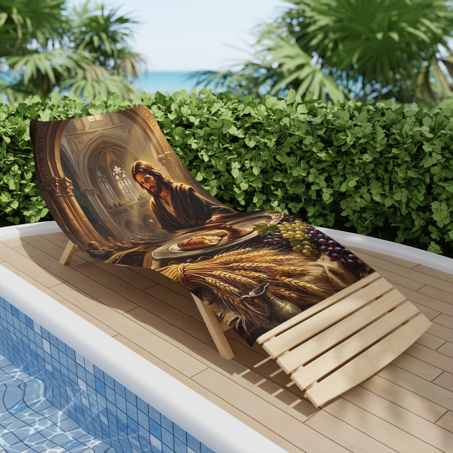 “The Harvest of Faith - Communion Still Life” - Beach Towel
