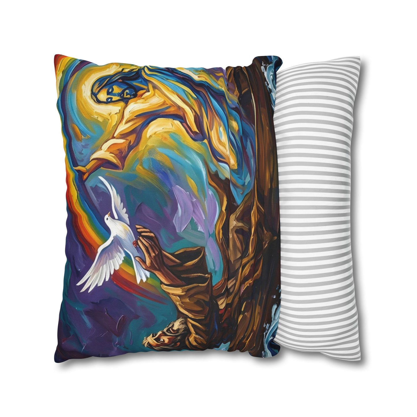 “Covenant of Hope - Noah Releases the Dove” - Pillowcase