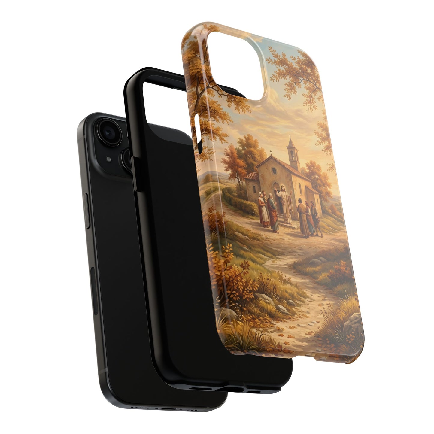 “Sanctuary in Serenity - Autumn's Golden Embrace” - Phone Case