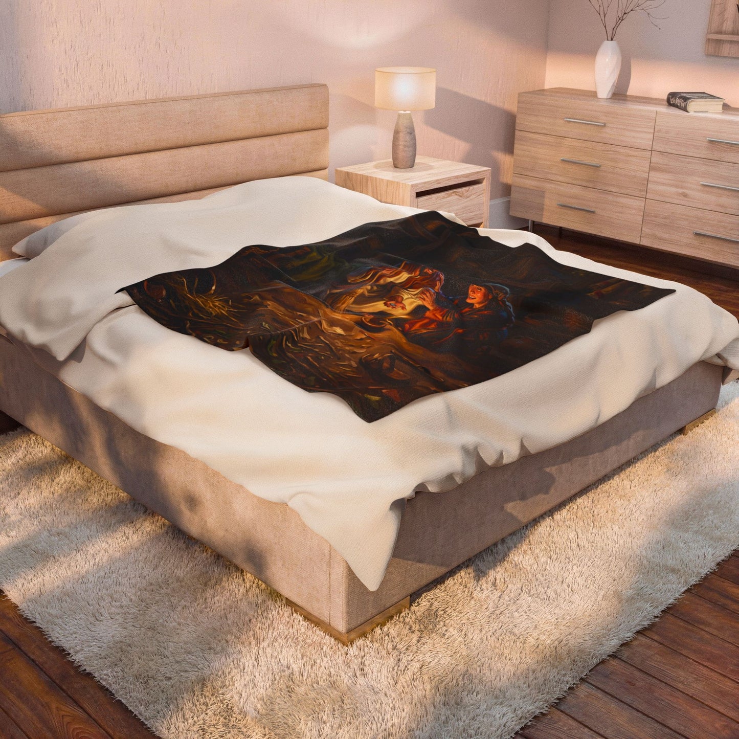 “Lost and Found - The Sweeping Woman of Luke 15” - Plush Blanket