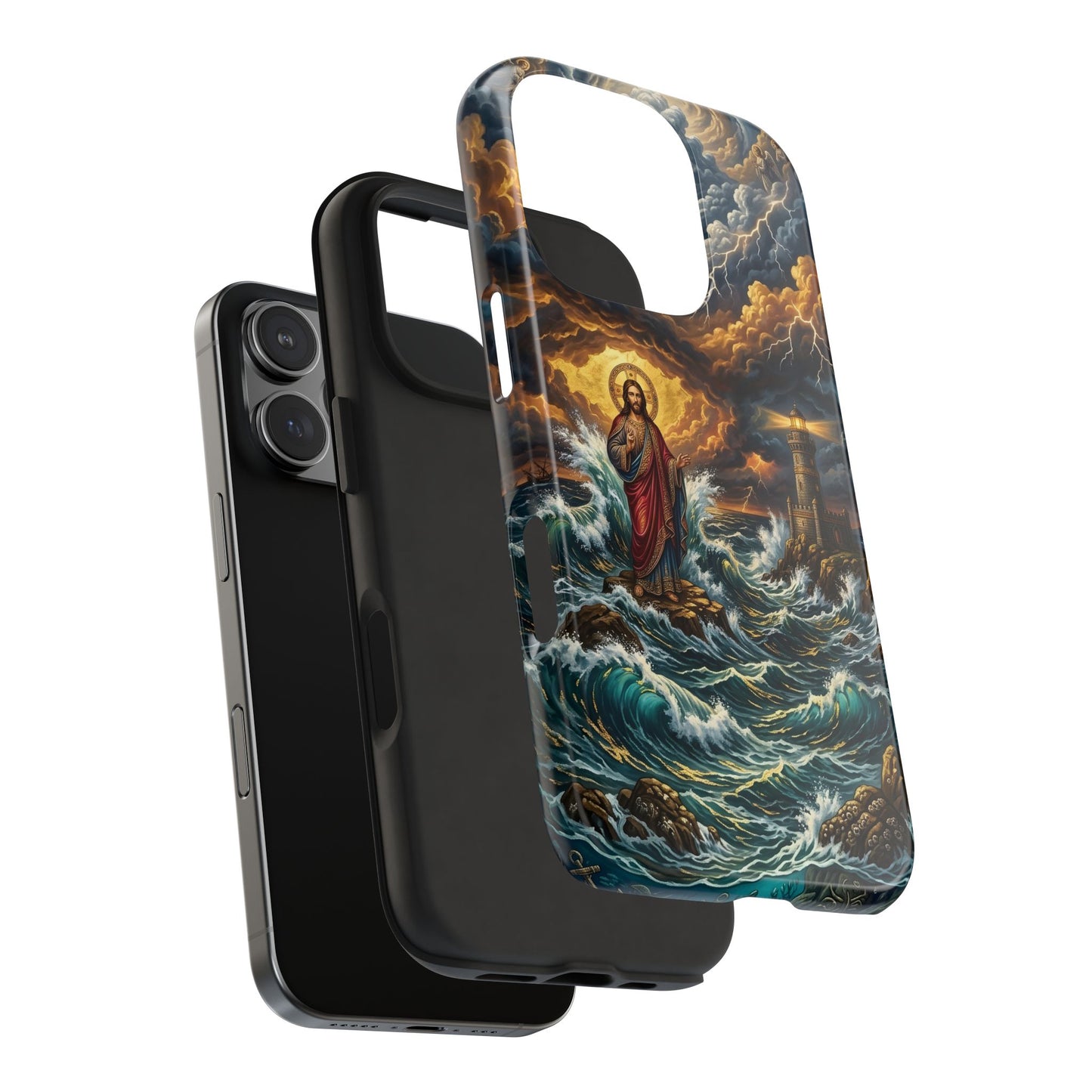 “Steadfast Hope - Lighthouse in the Storm” - Phone Case