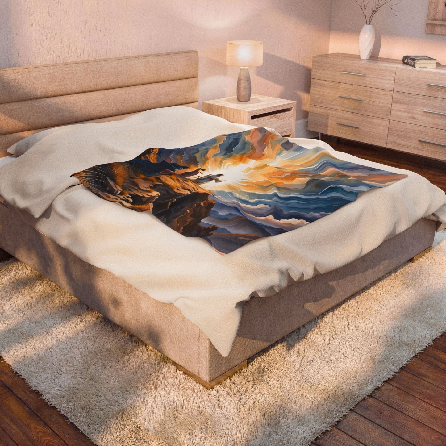 “Glorious Light - The Transfiguration of Christ” - Plush Blanket