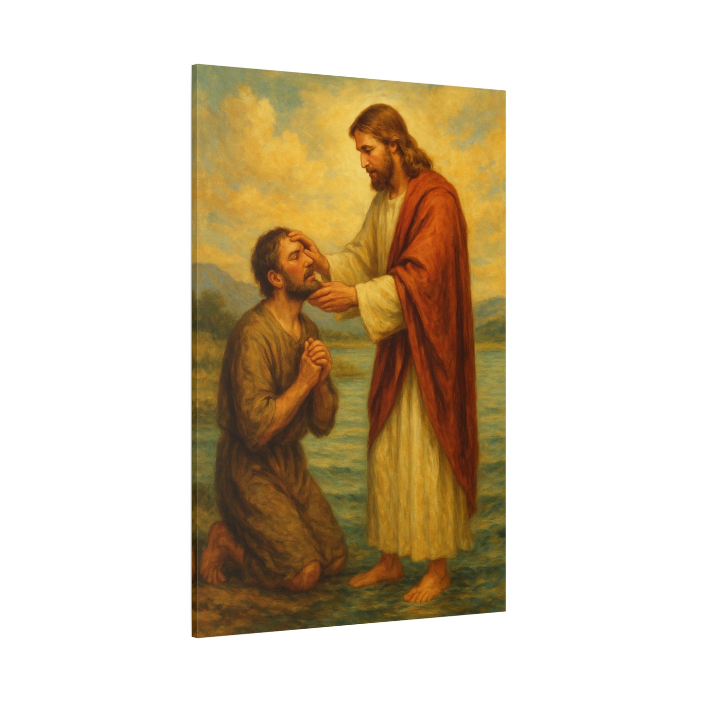 “Eyes Opened – Jesus Heals the Blind Man” - Canvas Art