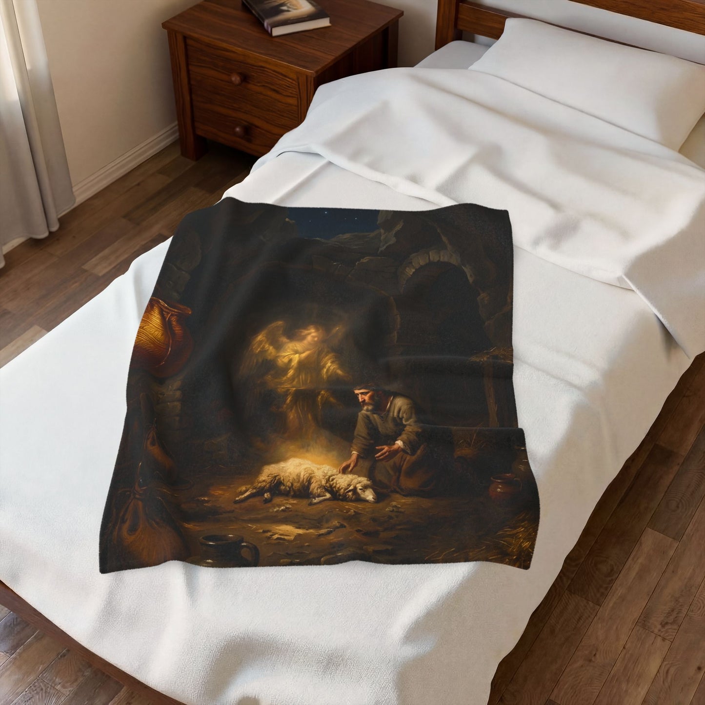 “Gideon's Fleece - Seeking Confirmation from God” - Plush Blanket