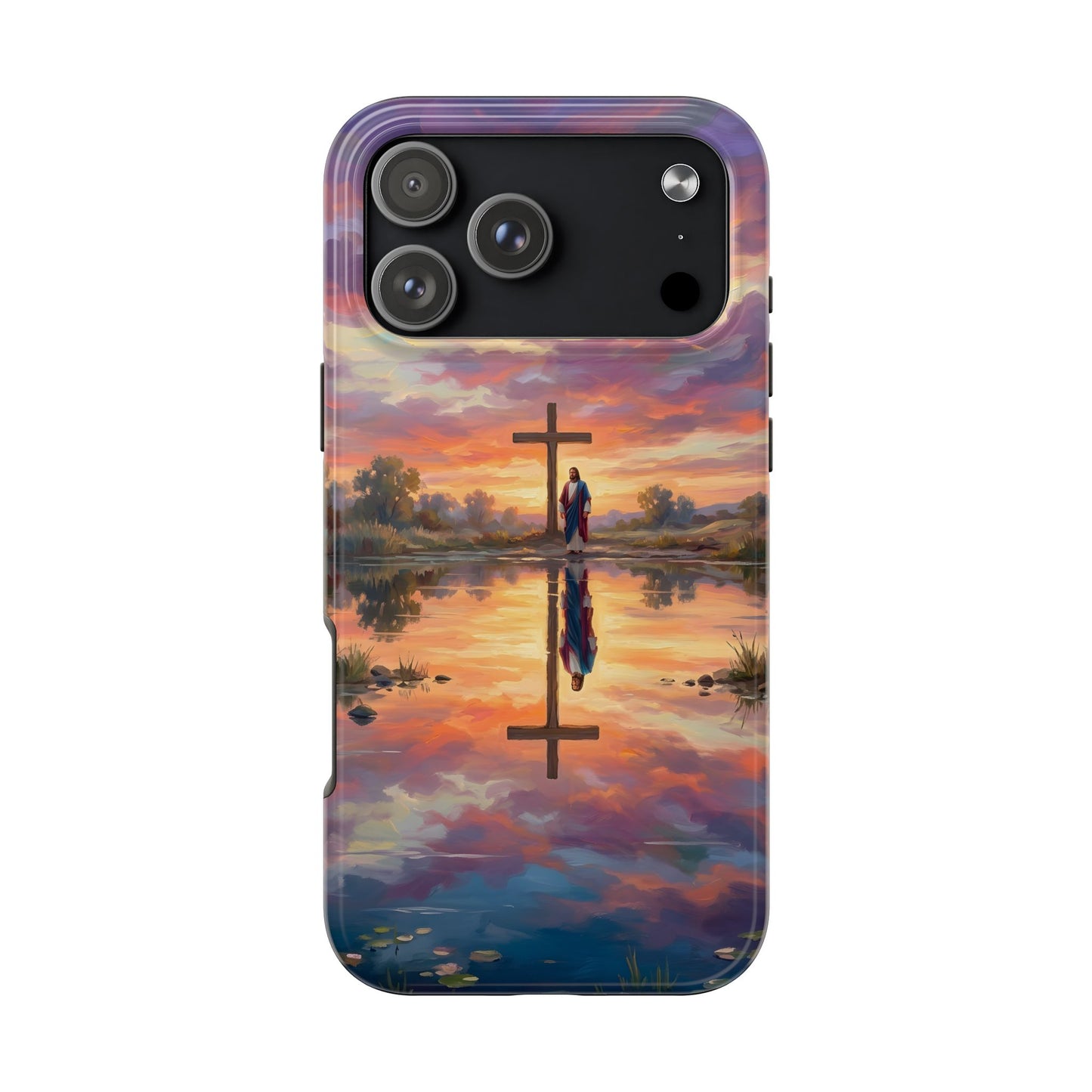 “Living Water - Cross Reflected at Dawn” - Phone Case