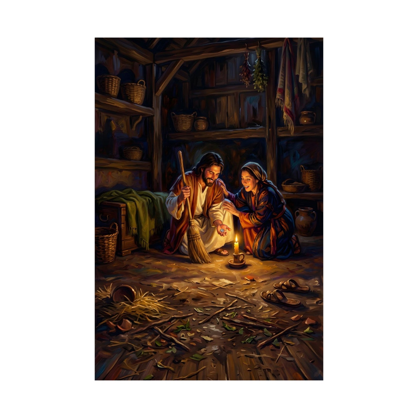 “Lost and Found - The Sweeping Woman of Luke 15” - Poster