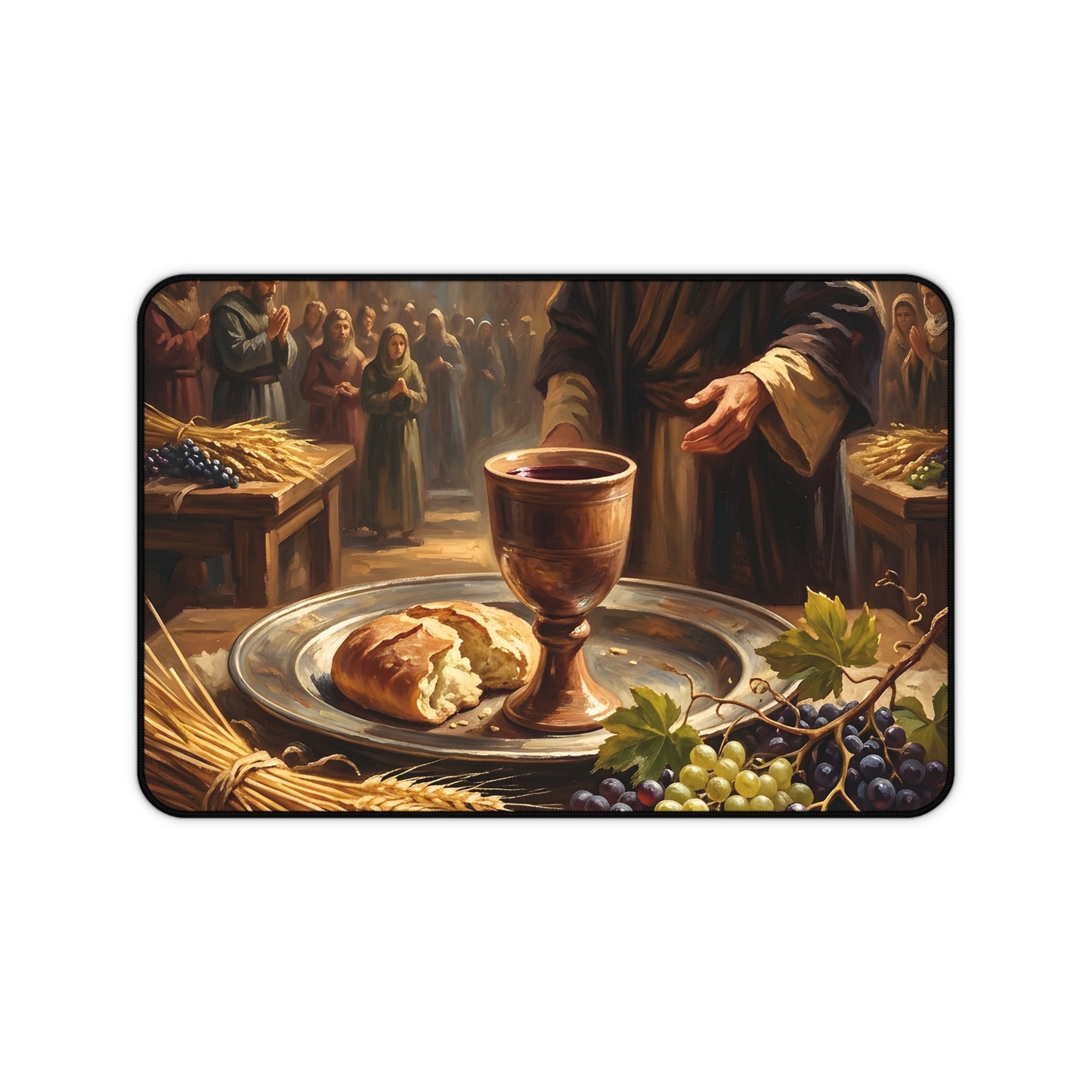 “The Harvest of Faith - Communion Still Life” - Desk Mat