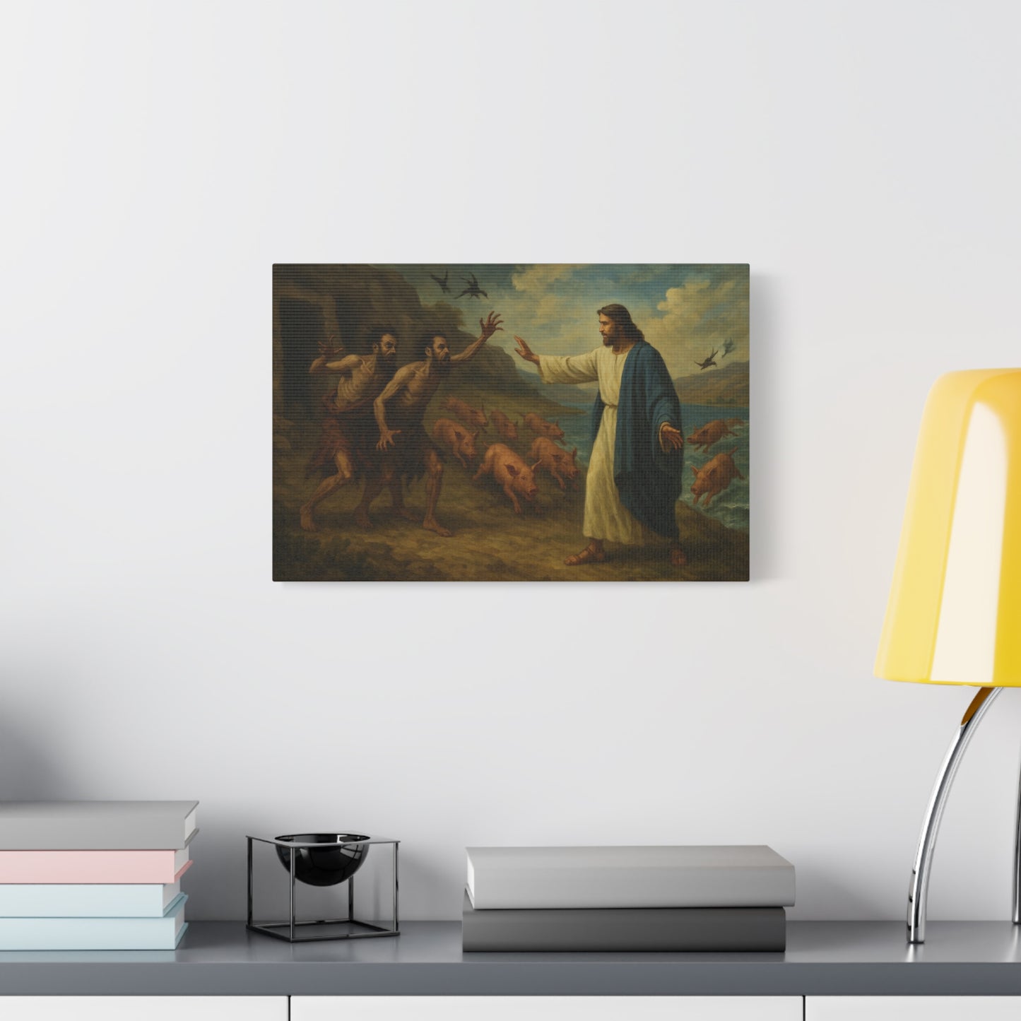 “Deliverance on the Shore – Jesus Frees the Two Demoniacs” - Canvas Art