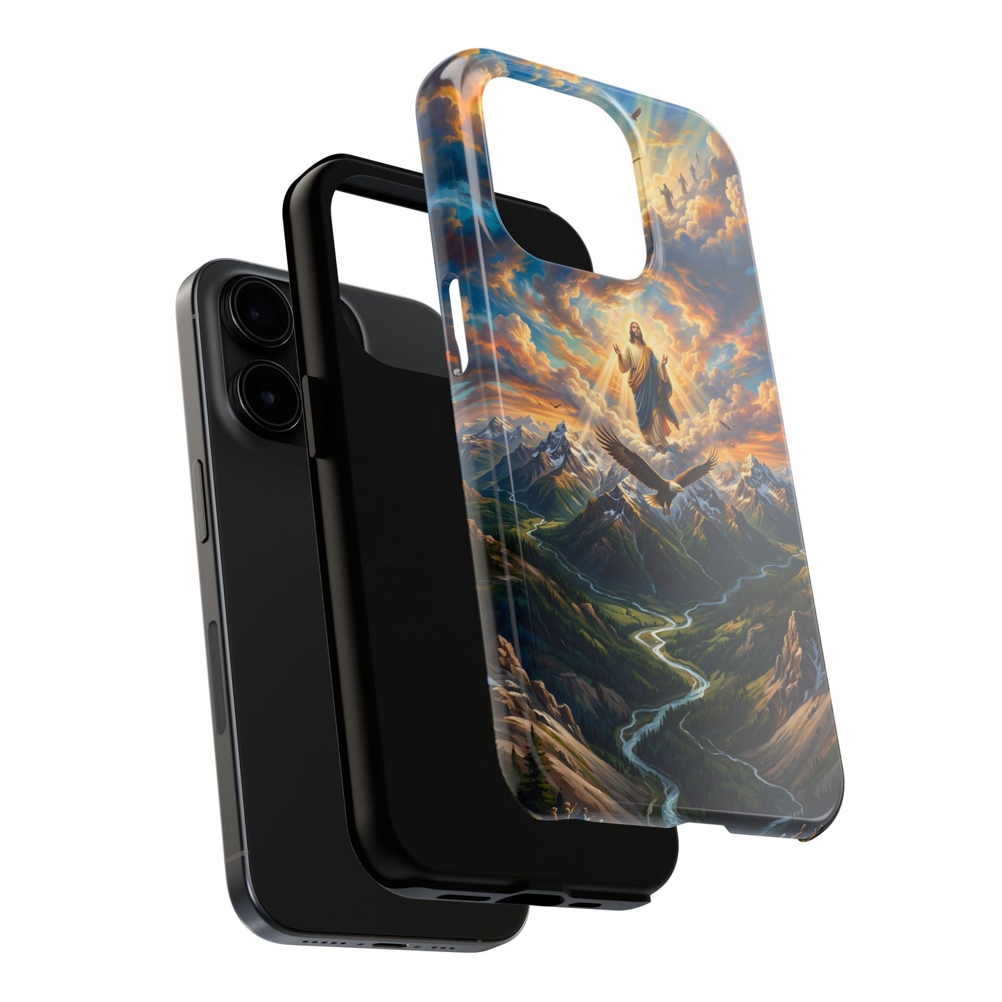 “Soaring Like Eagles - Hope in the Lord Over Mountains” - Phone Case