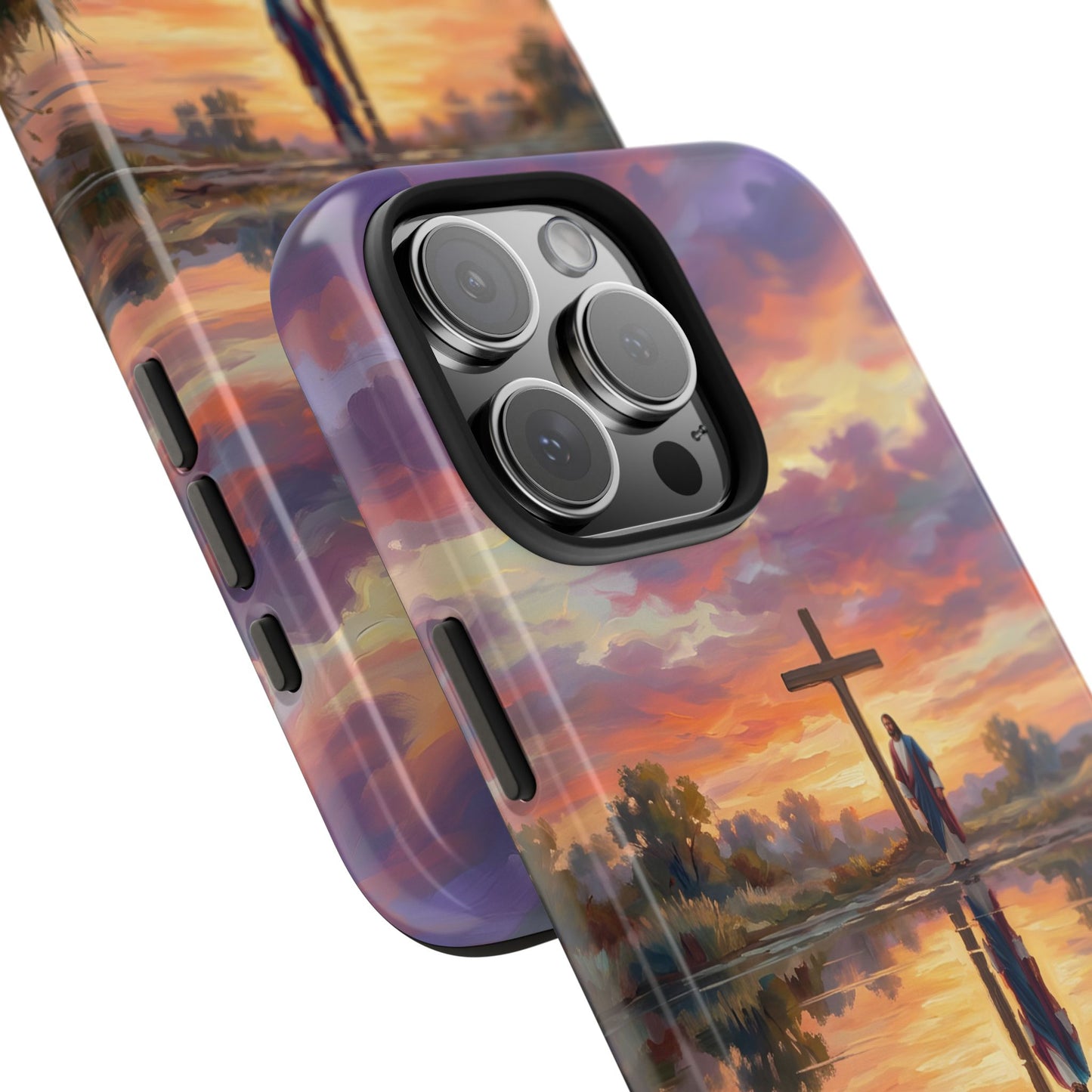 “Living Water - Cross Reflected at Dawn” - Phone Case