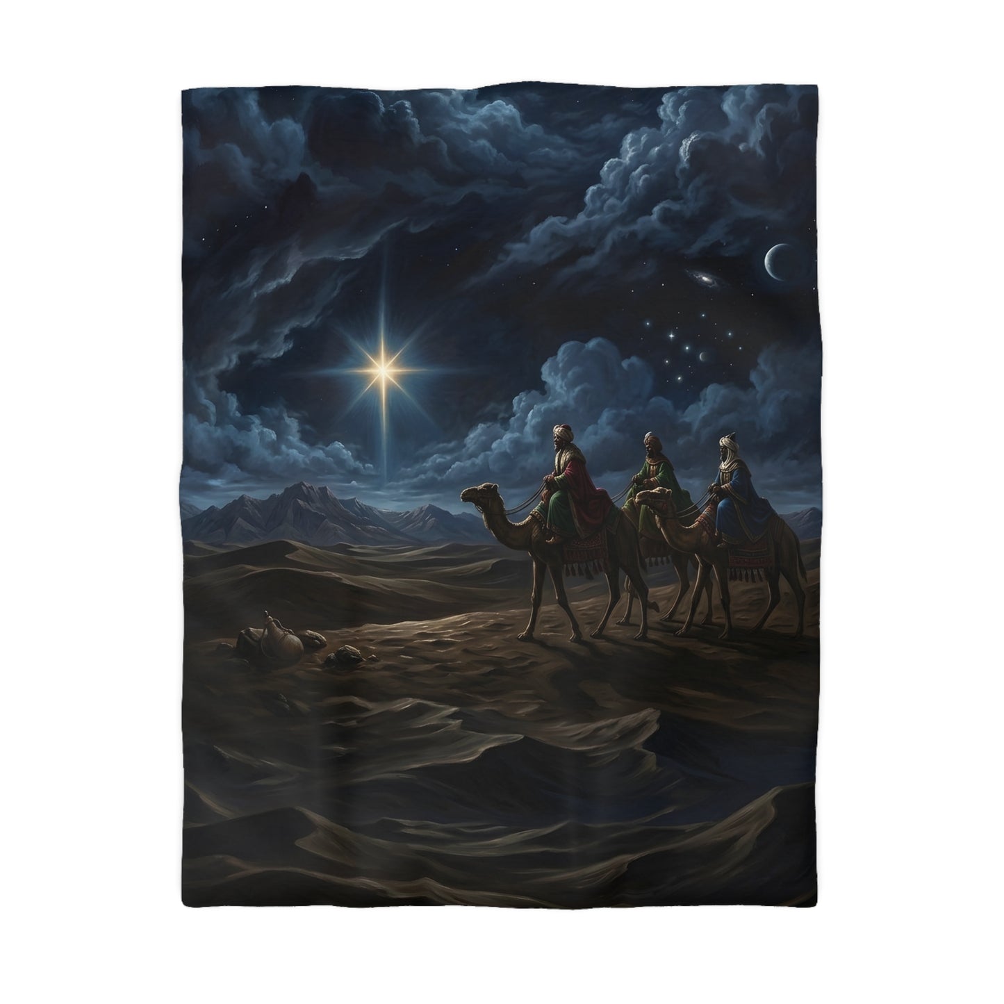“Journey to Bethlehem - Wise Men Follow the Star” - Duvet Cover
