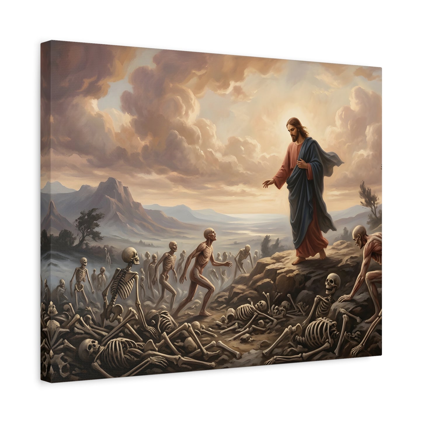 “Valley of Dry Bones - Ezekiel 37 Resurrection” - Canvas Art