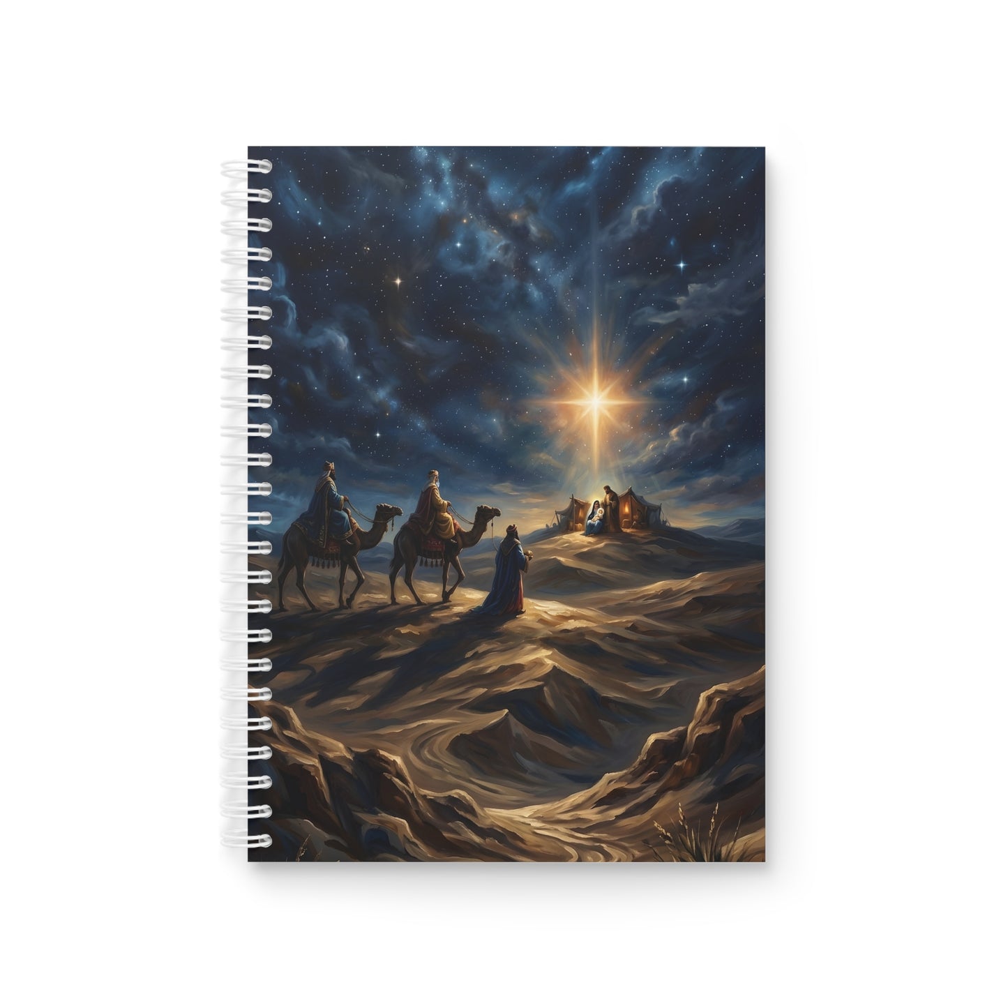 “Journey to the King - Wise Men Seek the Christ Child” - Spiral Notebook