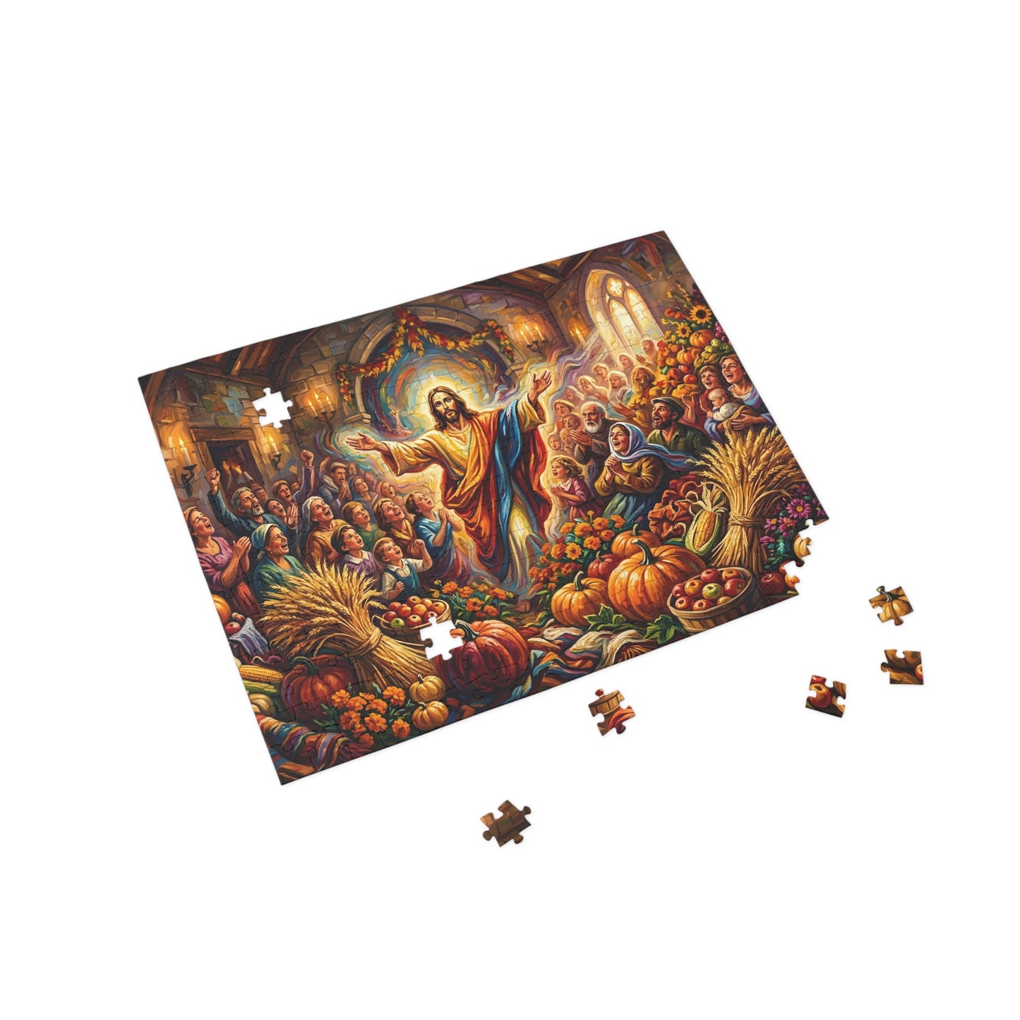 “Bountiful Blessings - A Harvest of Thanksgiving” - Jigsaw Puzzle