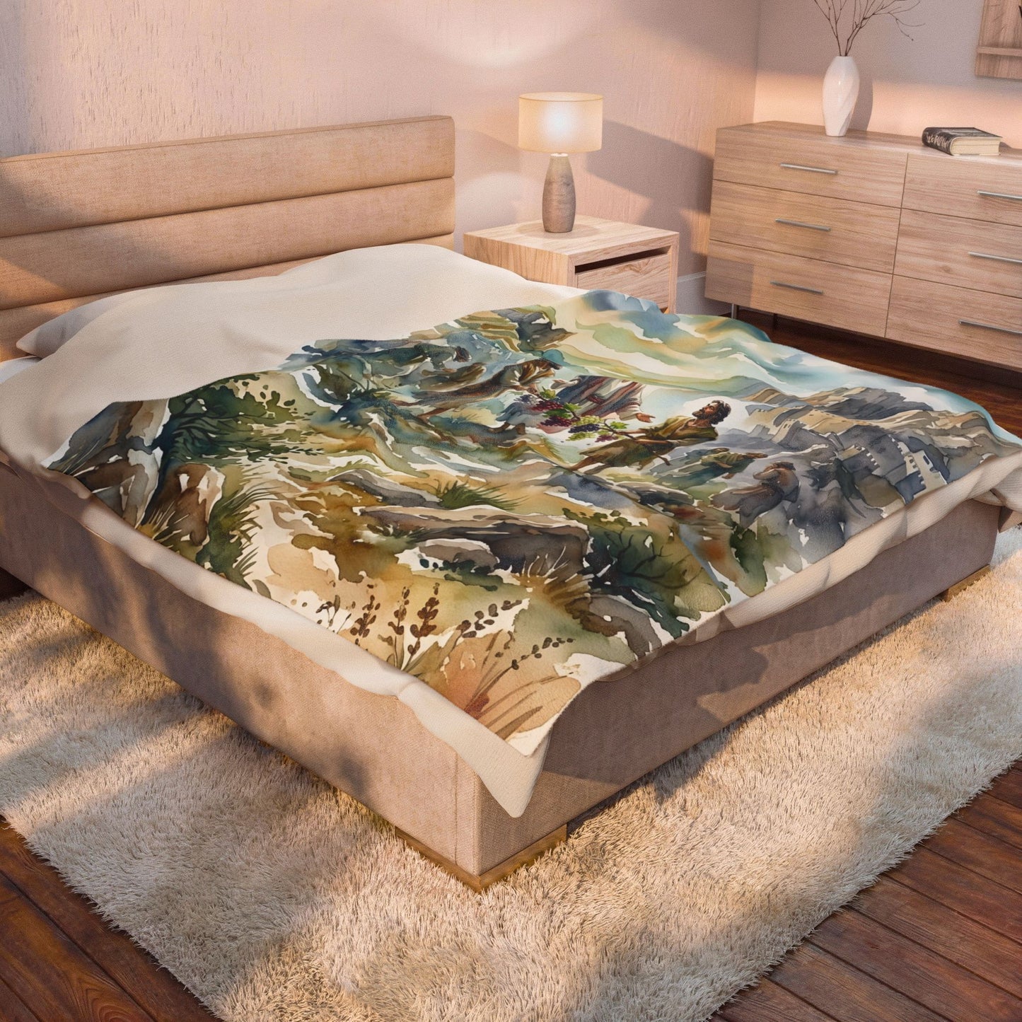 “Promised Land - The Spies Return from Canaan” - Plush Blanket