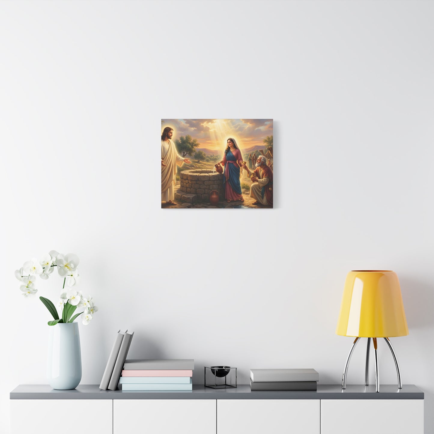 “Providence Unveiled - Rebekah at the Well” - Canvas Art