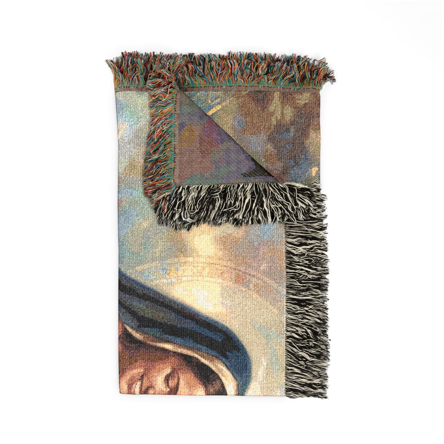 “Blessed Among Women - Mary and Elizabeth Embrace” - Woven Blanket