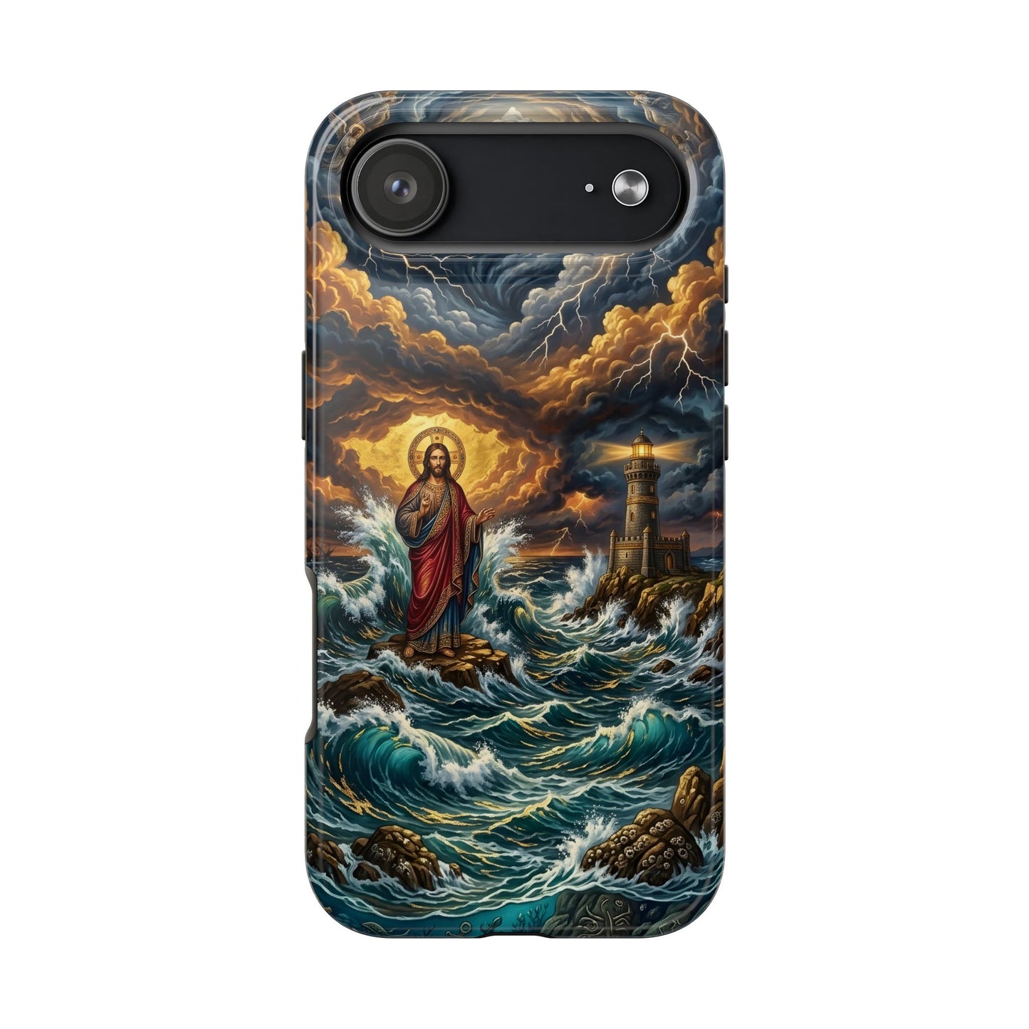 “Steadfast Hope - Lighthouse in the Storm” - Phone Case