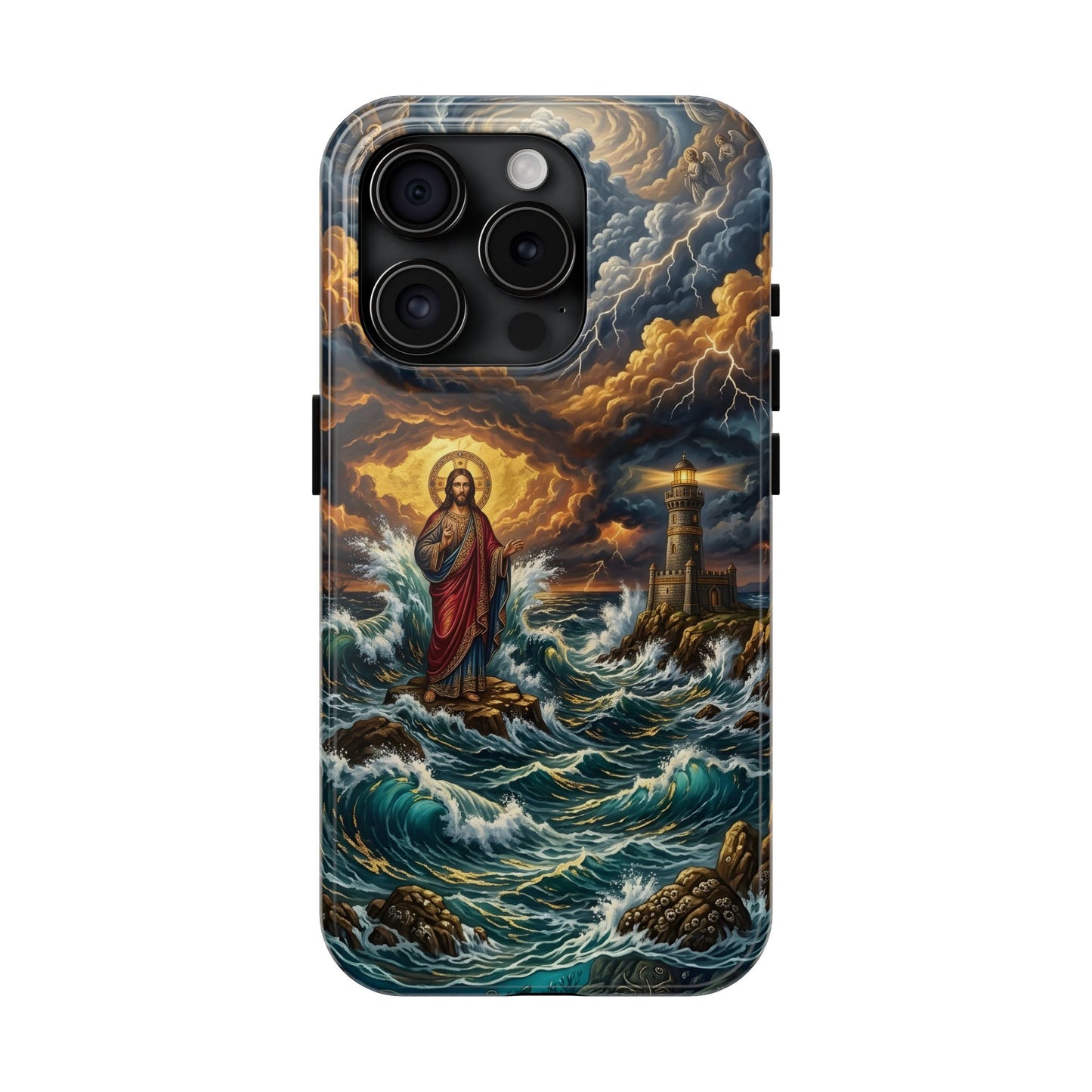“Steadfast Hope - Lighthouse in the Storm” - Phone Case