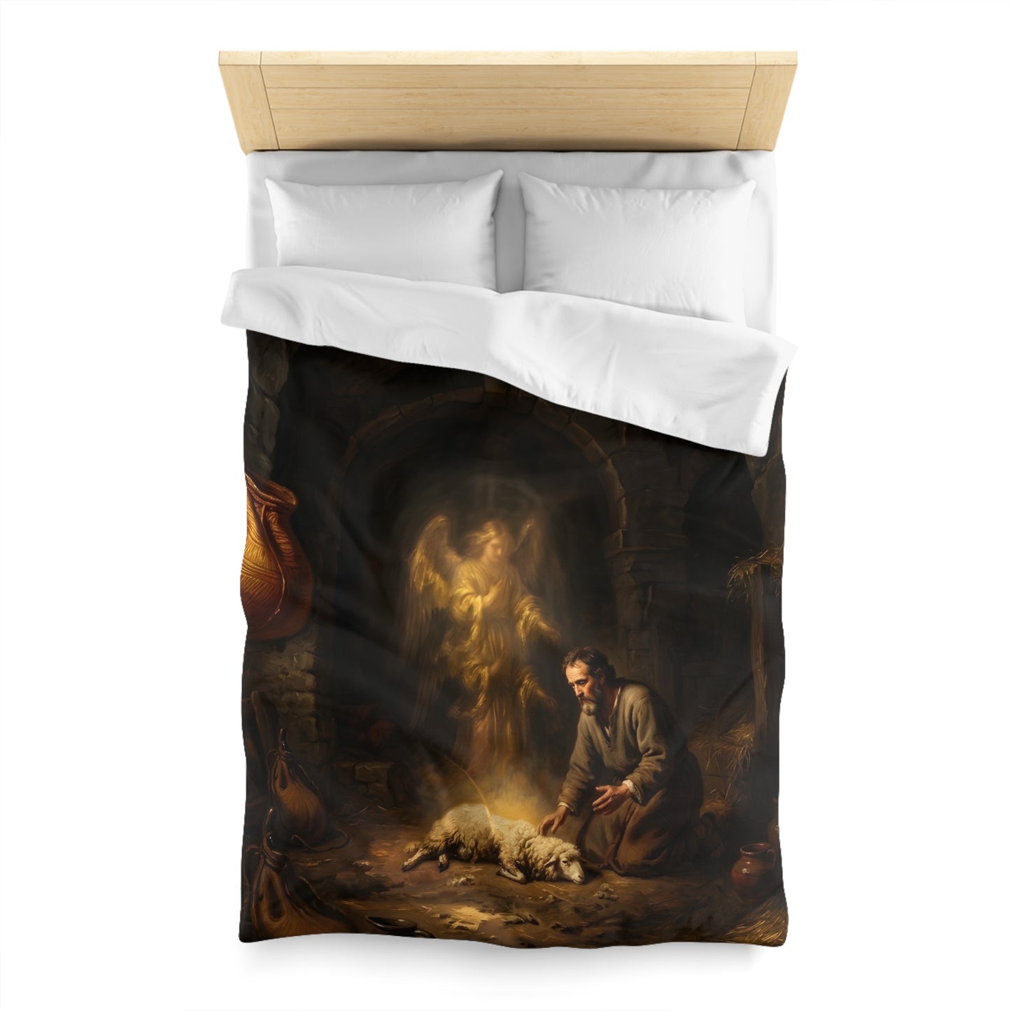 “Gideon's Fleece - Seeking Confirmation from God” - Duvet Cover