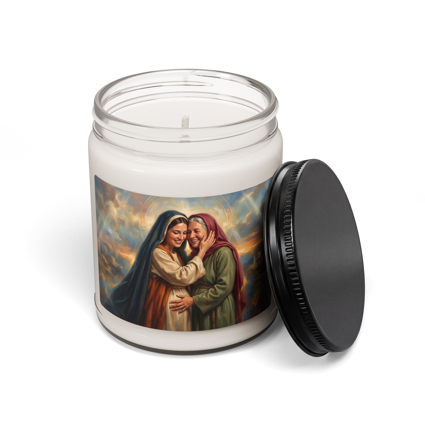 “Blessed Among Women - Mary and Elizabeth Embrace” - Scented Candle