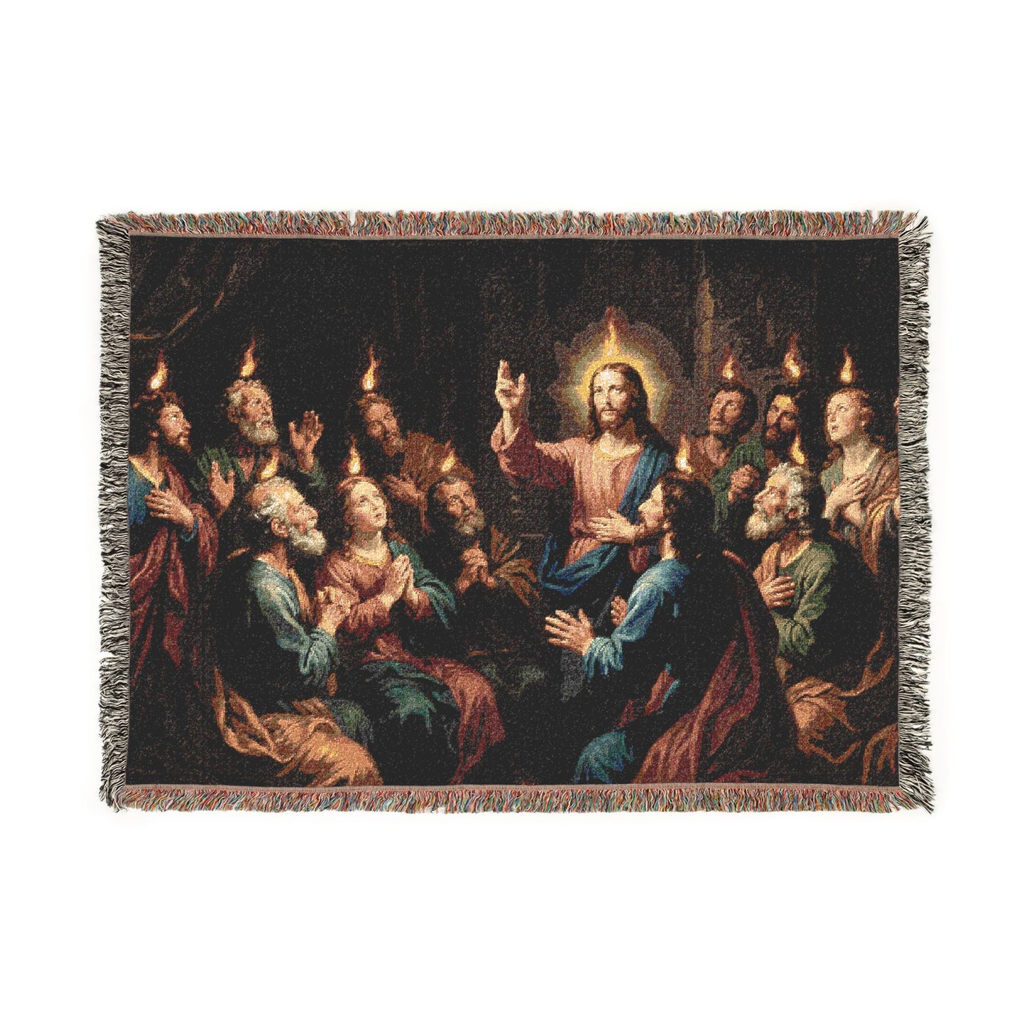 “Tongues of Fire - The Pentecost Outpouring” - Woven Blanket