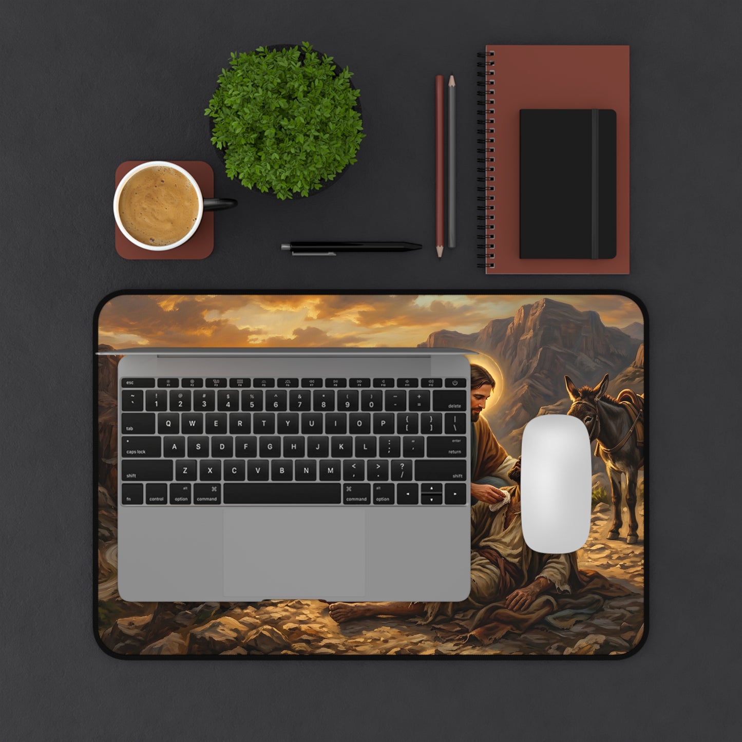 “The Good Samaritan - Compassion on the Jericho Road” - Desk Mat