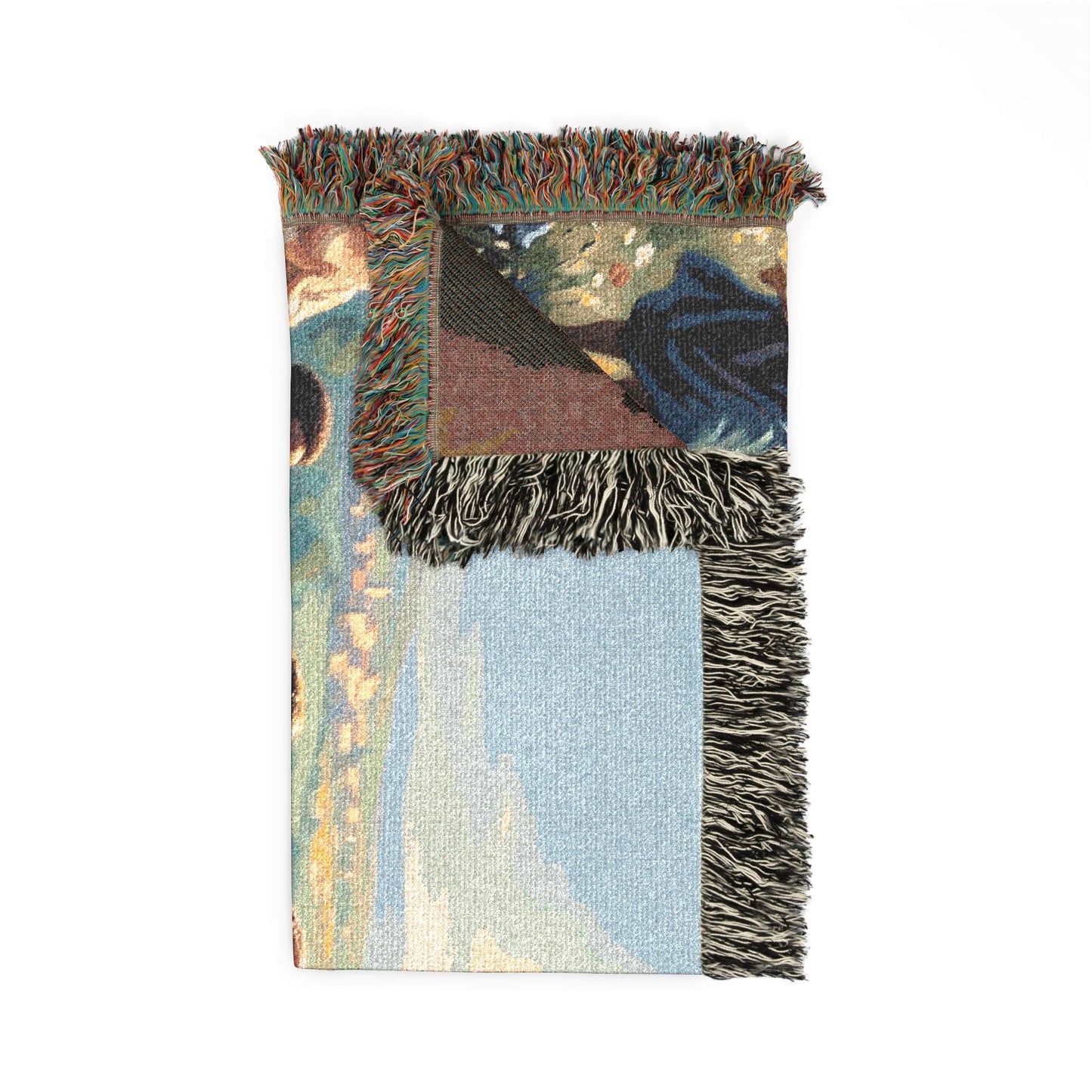 “Joy Overflowing - Children Dancing in the Meadow” - Woven Blanket