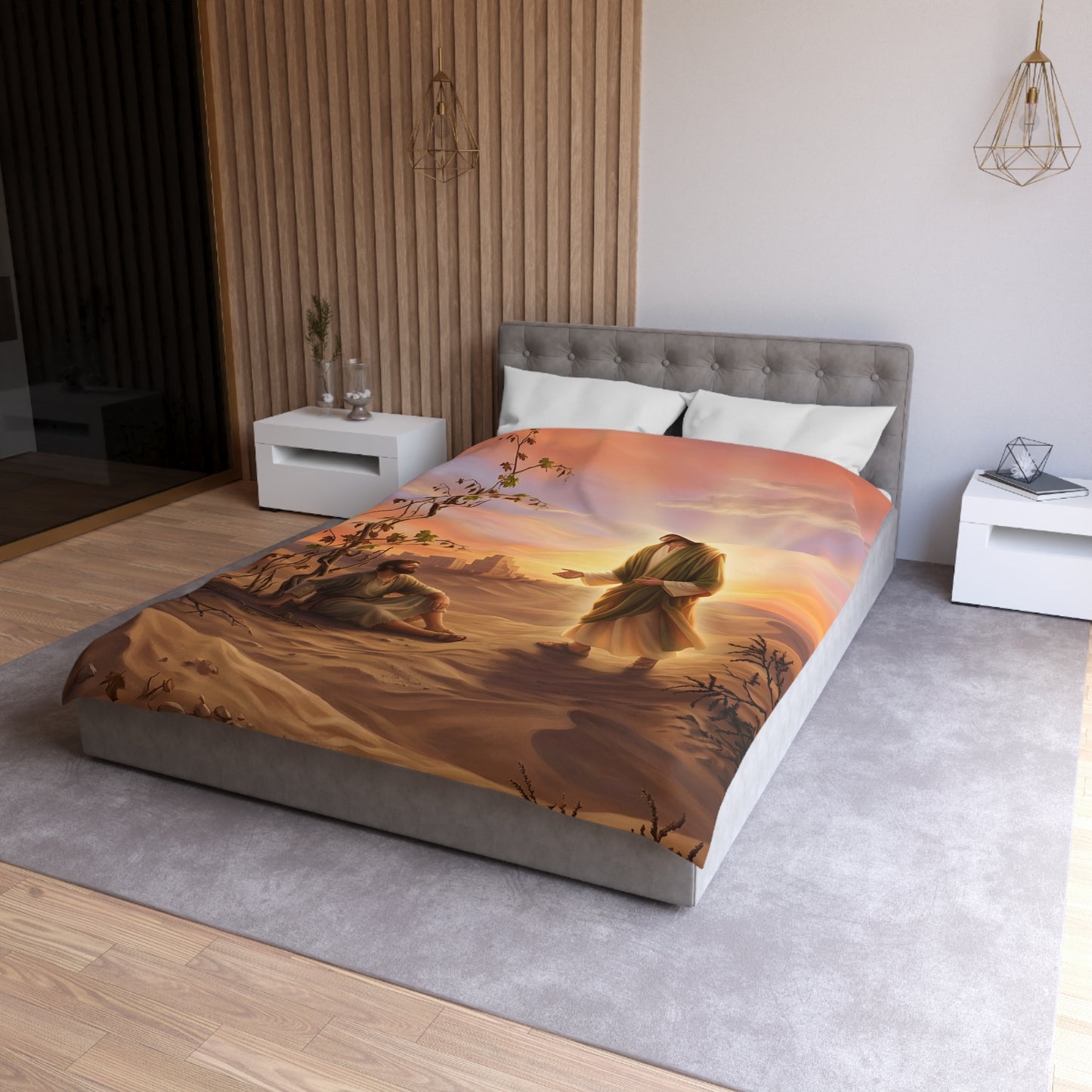“Withered Vine - Jonah's Lesson in Mercy” - Duvet Cover