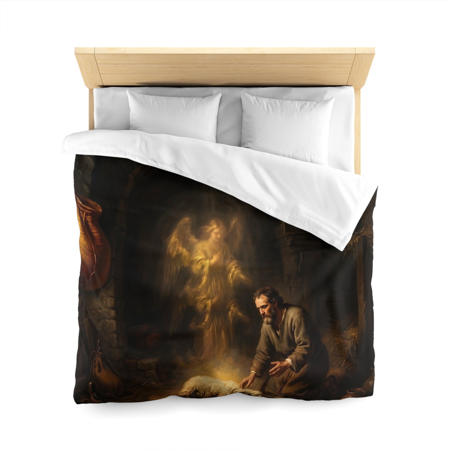 “Gideon's Fleece - Seeking Confirmation from God” - Duvet Cover