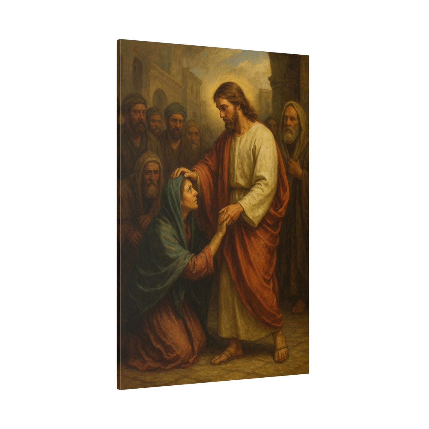 “Daughter, Be Made Whole – Jesus Heals the Woman with the Issue of Blood” - Canvas Art