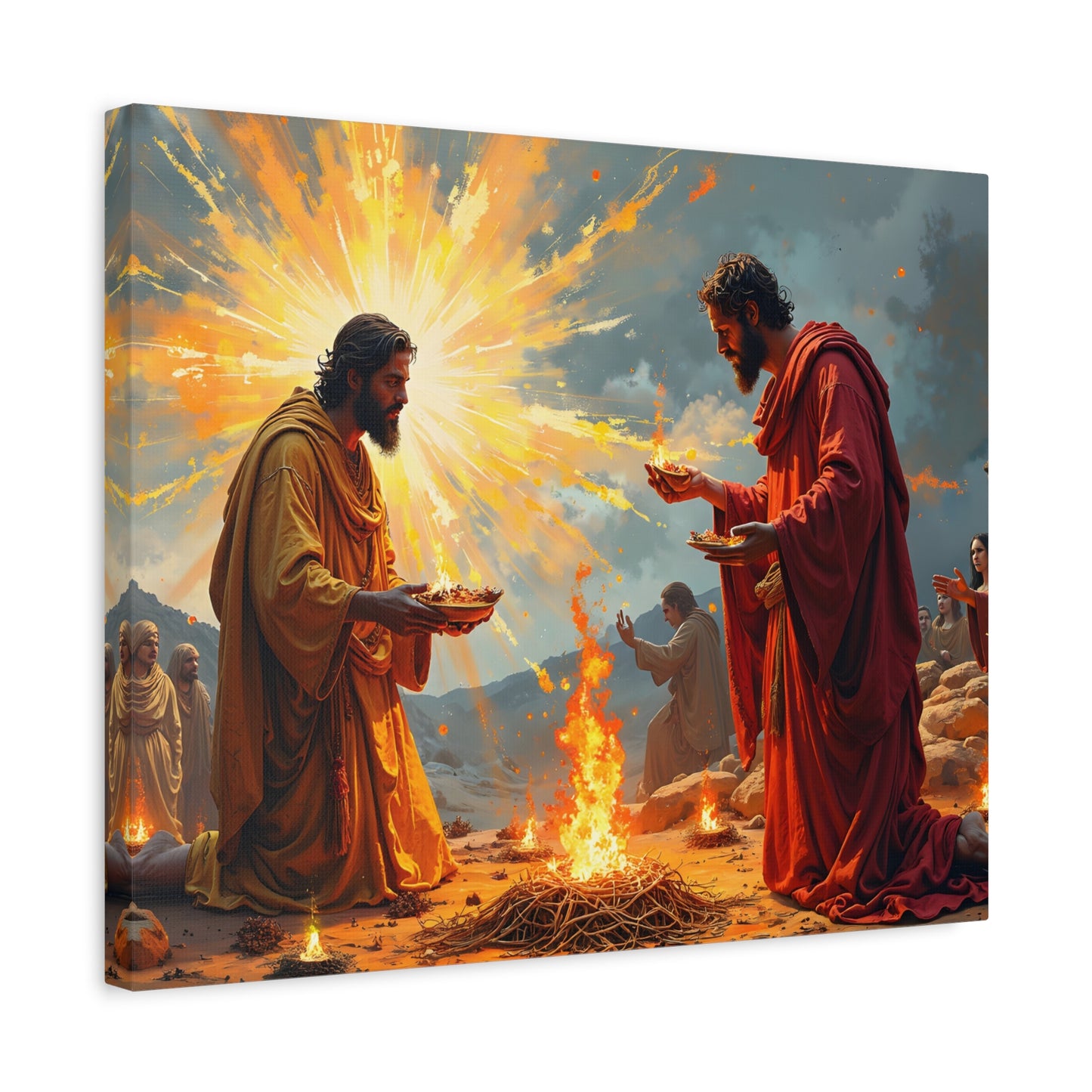 “Righteous Offering - Cain and Abel's Sacrifices” - Canvas Art