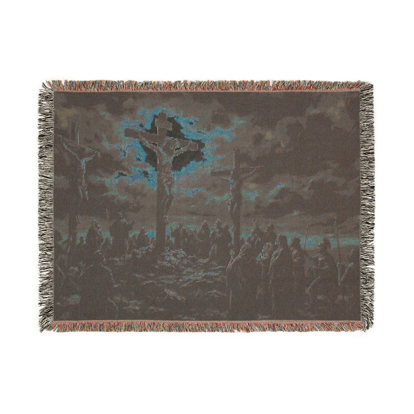 “It Is Finished - The Crucifixion at Calvary” - Woven Blanket