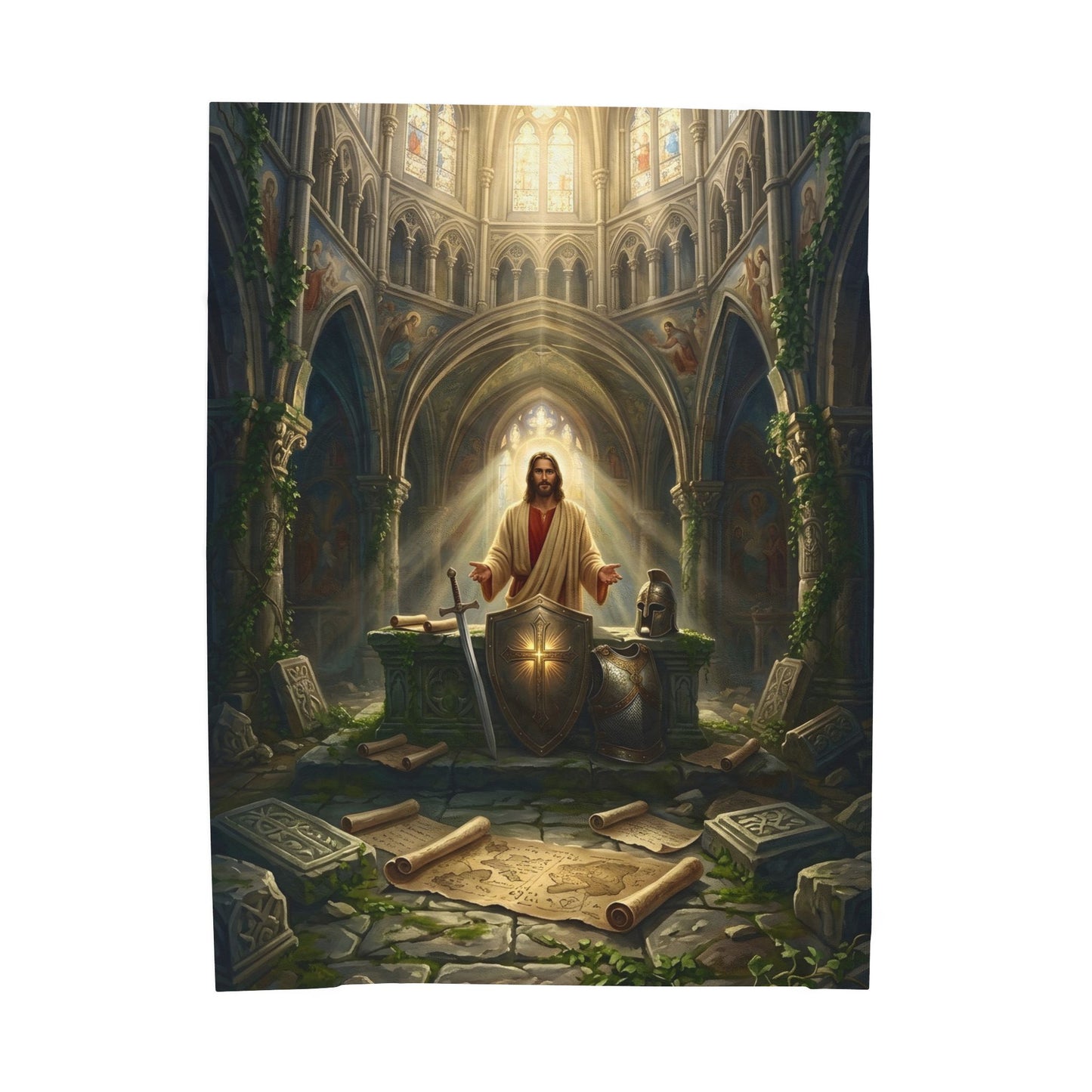 “Stand Firm - The Armor of God” - Plush Blanket