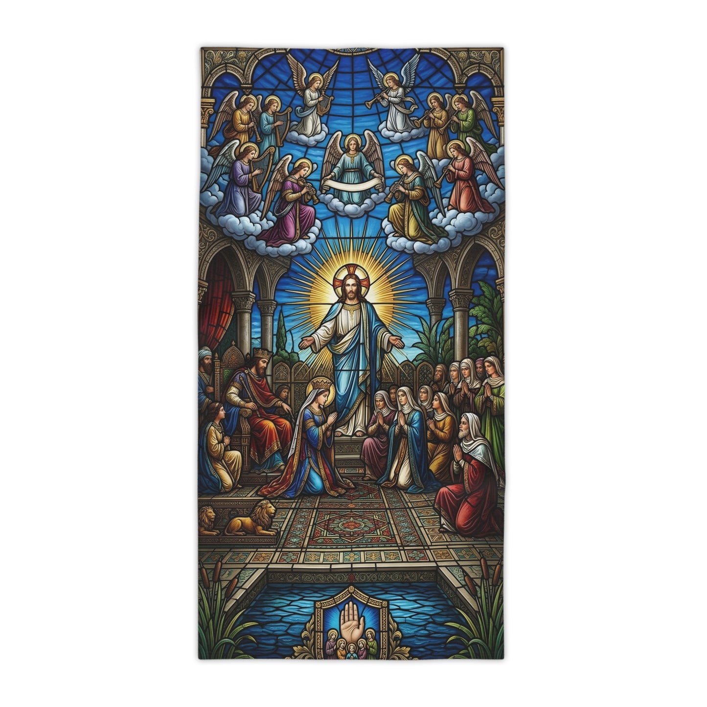 “For Such a Time As This - Esther Before King Ahasuerus” - Beach Towel