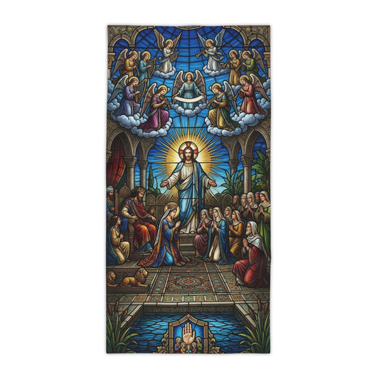 “For Such a Time As This - Esther Before King Ahasuerus” - Beach Towel