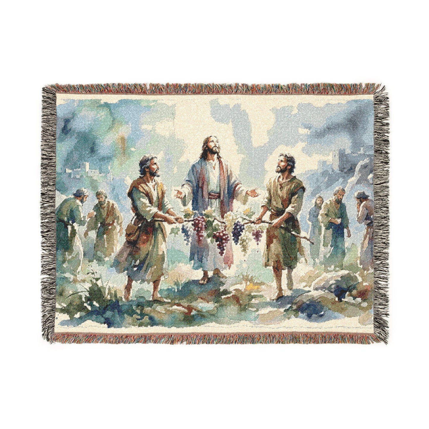 “Promised Land - The Spies Return from Canaan” - Woven Blanket