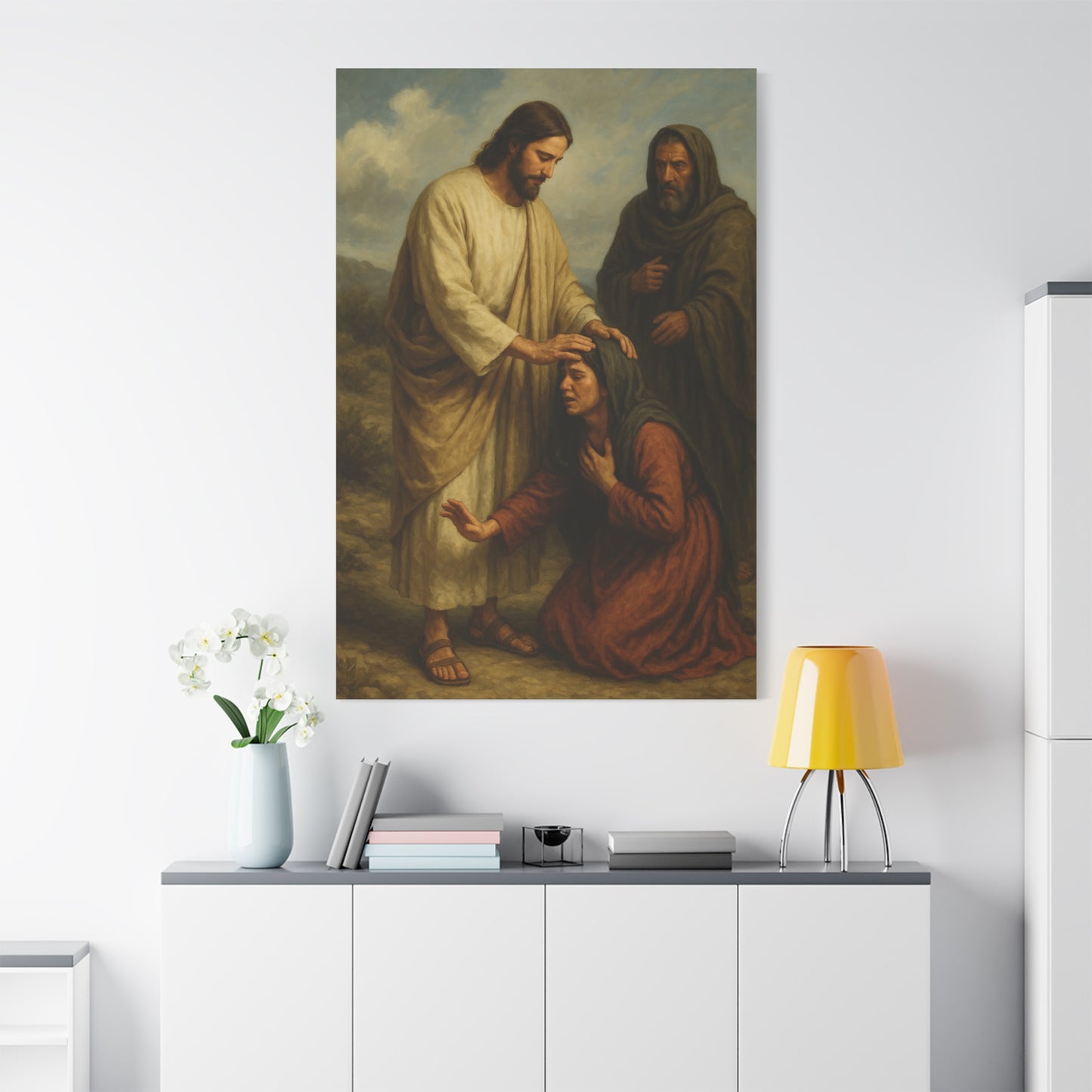 “Jesus Heals the Canaanite Woman’s Daughter – Matthew 15:22–28” - Canvas Art