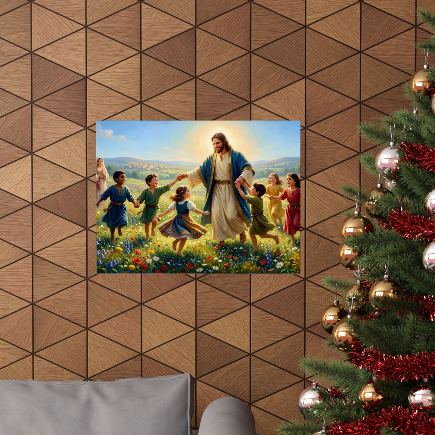 “Joy Overflowing - Children Dancing in the Meadow” - Poster