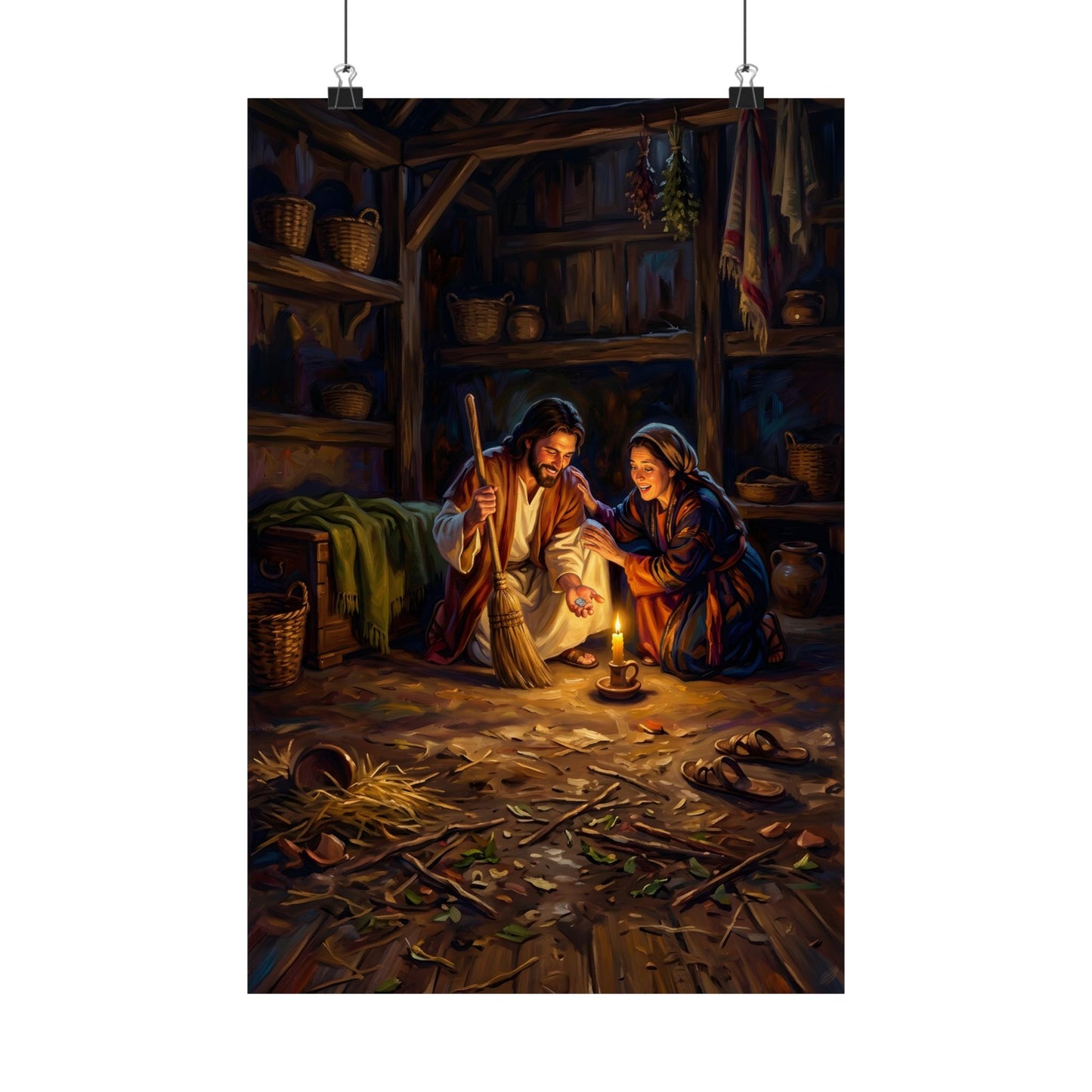 “Lost and Found - The Sweeping Woman of Luke 15” - Poster