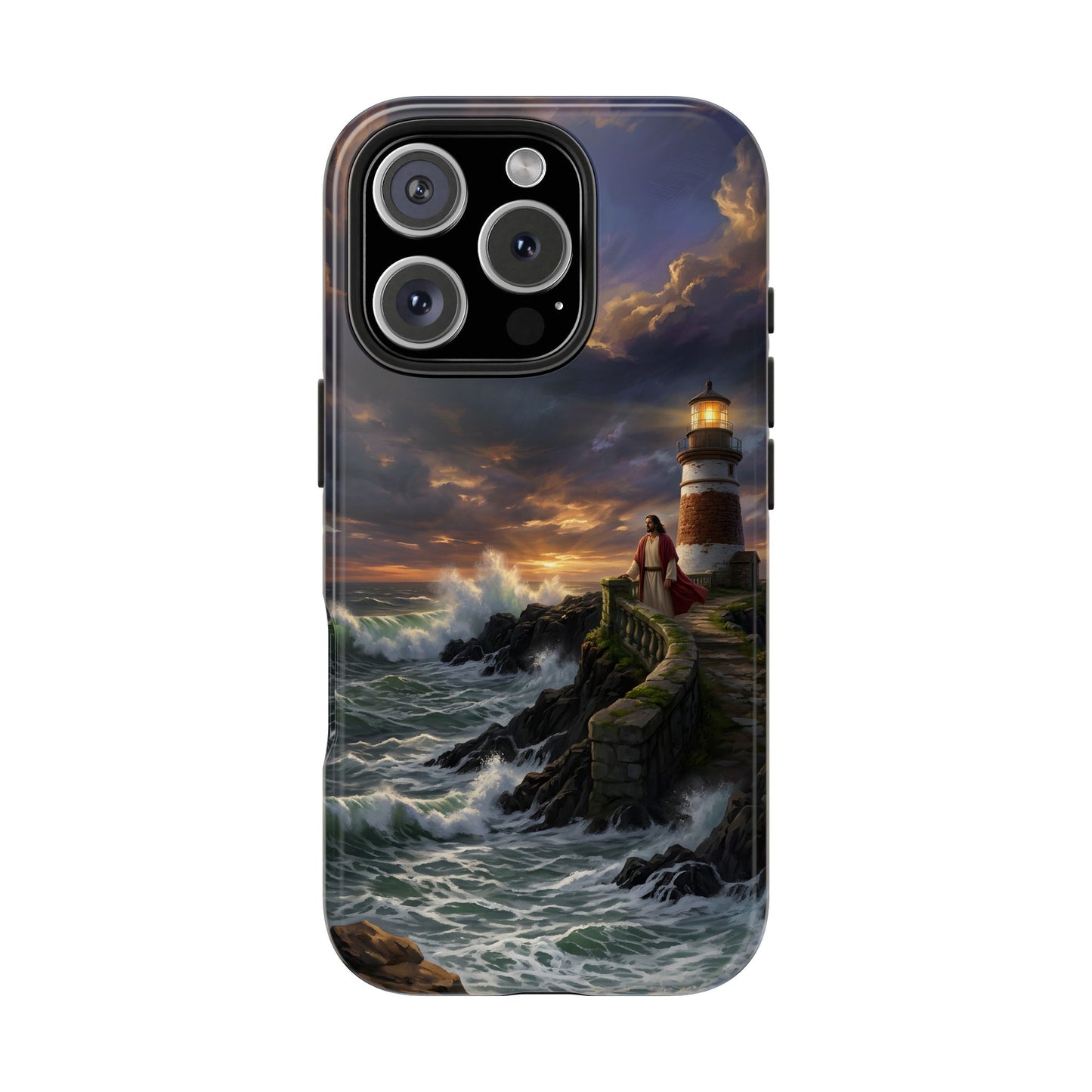 “Steadfast Hope - Lighthouse in the Storm” - Phone Case