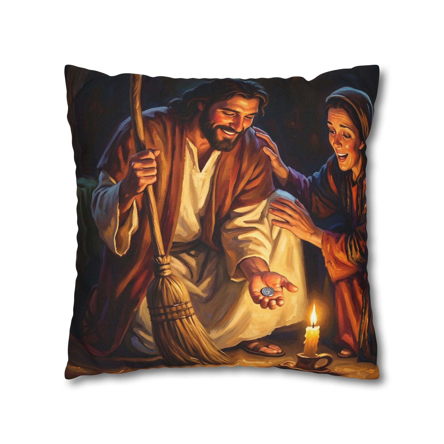 “Lost and Found - The Sweeping Woman of Luke 15” - Pillowcase