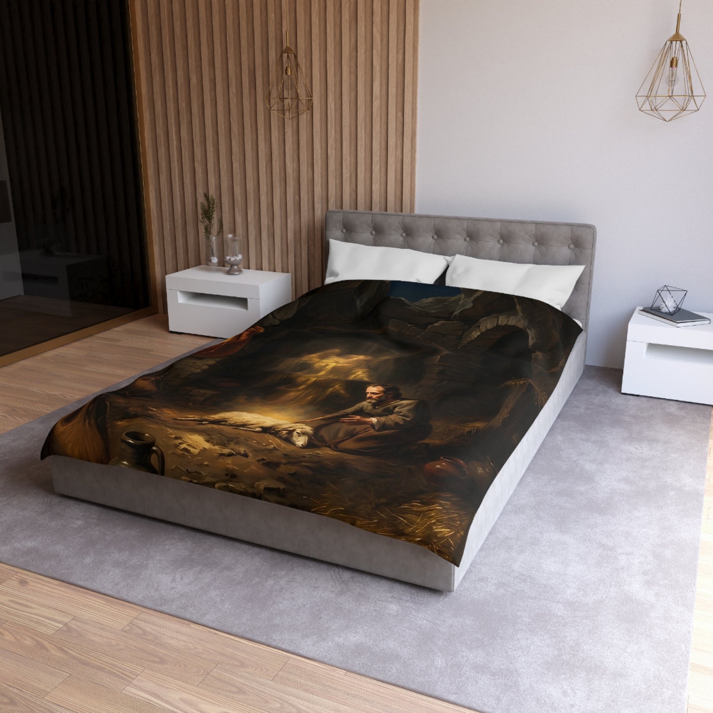 “Gideon's Fleece - Seeking Confirmation from God” - Duvet Cover