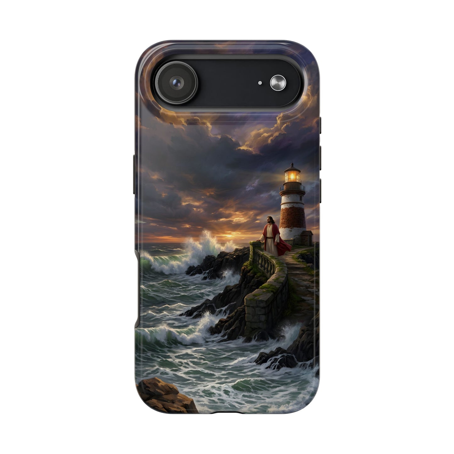 “Steadfast Hope - Lighthouse in the Storm” - Phone Case