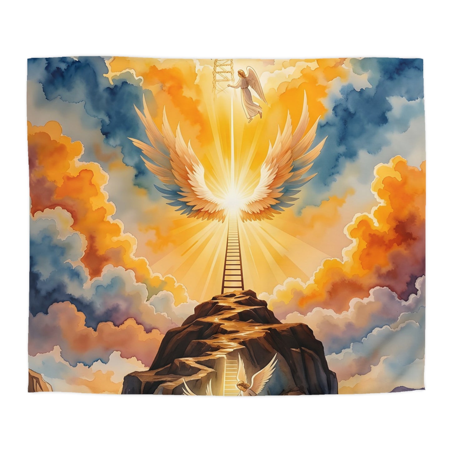 “Jacob's Gate - Angels Ascending and Descending” - Duvet Cover