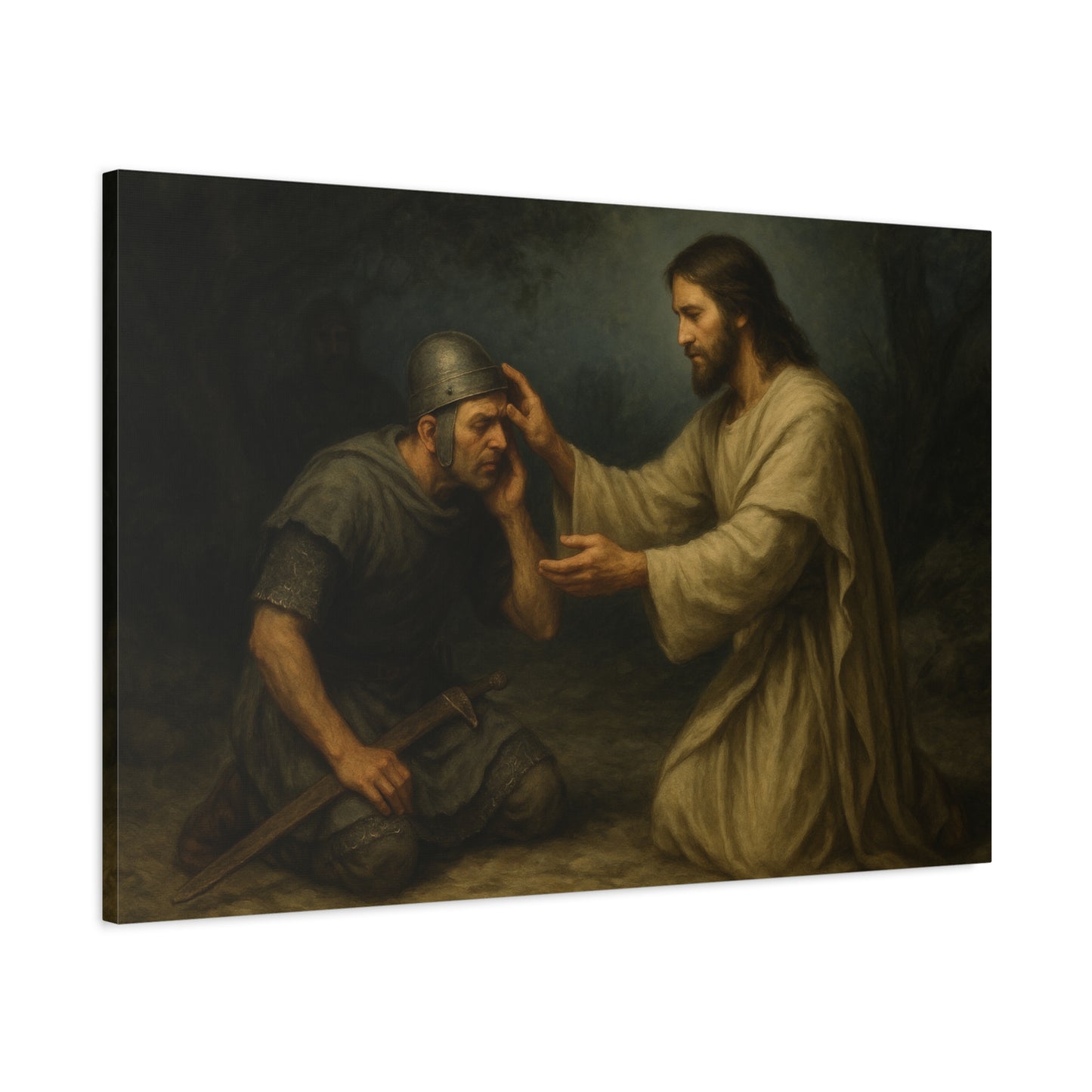“Jesus Restores the Ear of the High Priest’s Servant – Luke 22:50–51” - Canvas Art