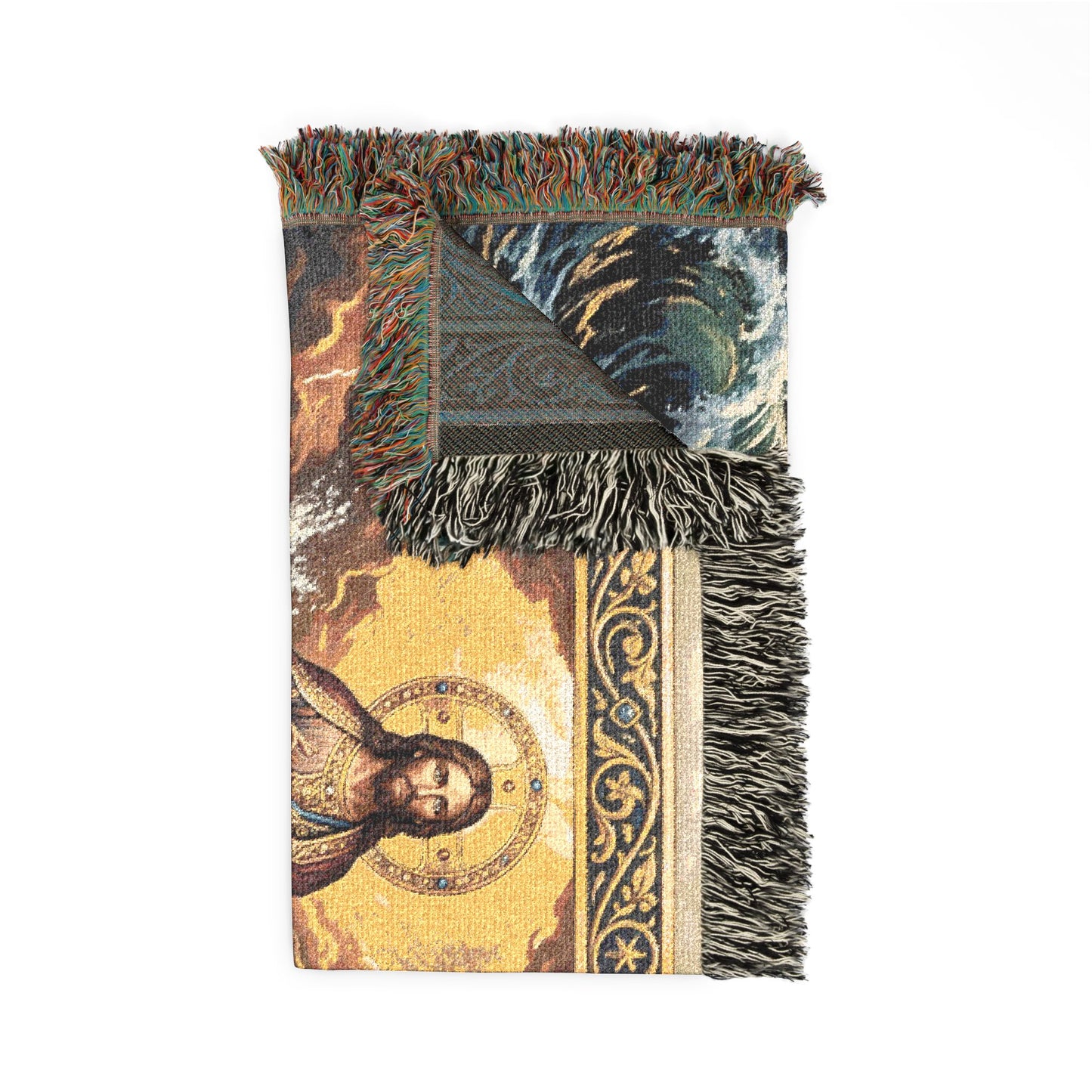 “Steadfast Hope - Lighthouse in the Storm” - Woven Blanket